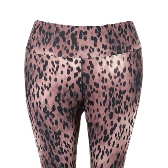 Fabletics Leggings Size 3X NWT Brown Animal Print Boost PowerHold Activewear - Picture 3 of 12